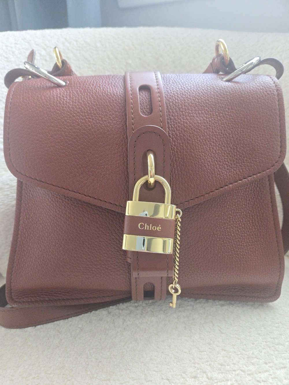 Chloé Aby Medium Leather Bag – Rich Brown EUC